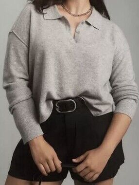 Pilcro Anthropologie The Jensen Cashmere Cropped Sweater Size XS.